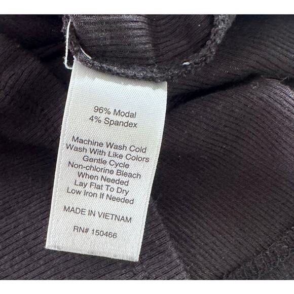 GOLDRAY Garima Black Asymmetric Cutout Cold Shoulder Top Small - Picture 6 of 8